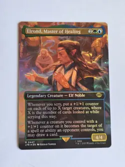 MTG Elrond Master of Healing Borderless Foil LOTR Tales of Middle-earth NM - Image 1