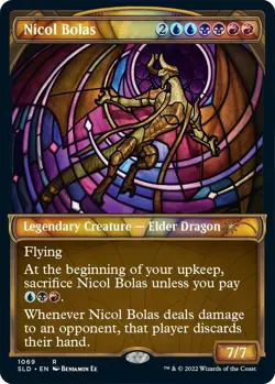 1 x TEXTURED FOIL Nicol Bolas - Stained Glass Secret Lair Drop Series 1069 - Image 1