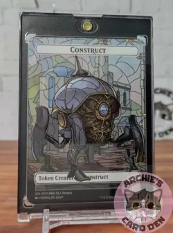 MTG Magic The Gathering EN Brother's War Construct Token SEA APAC PROMO NM - Image 1