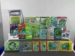 Pokemon Bulbasaur Lot Pokemon Lot of 20 Cards and Stickers Bulbasaur Pokemon Lot - Image 2
