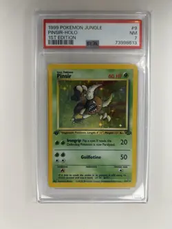 1999 POKEMON JUNGLE 1ST ED #9 PINSIR-HOLO PSA 7 - Image 1