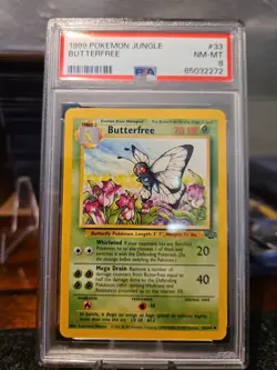 1999 POKEMON JUNGLE #33 BUTTERFREE PSA 8 NM-MT NEW SLAB - Image 1