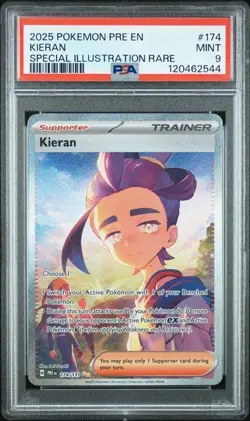 Pokemon Prismatic Evolutions Kieran Sir 174/131 PSA 9 - Image 1