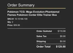 Phantasmal Flames ETB Pokemon Center PRESALE CONFIRMED ORDER (Read Description - Image 3