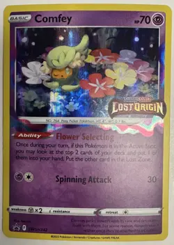 Pokemon TCG - Comfey SWSH242 - Black Star Promo - Lost Origin Stamp - NM - Image 1