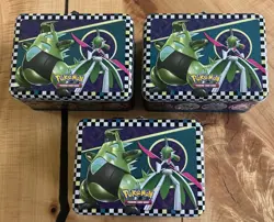 2024 Pokemon Collector Chest Back to School EMPTY Lunch Box Tins Lot Of 3 - Image 1
