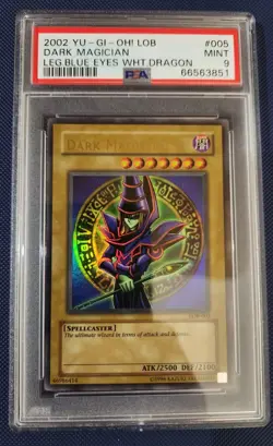 Yugioh: Dark Magician - LOB-005 - Unlimited - Mint PSA 9 - Image 1