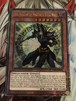 YUGIOH DARK MAGICIAN THE MAGICIAN OF BLACK MAGIC QUARTER CENTURY RARE INFO-EN006 - Image 1