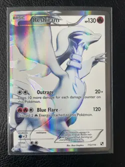 Pokemon Reshiram Card 113/114 Full Body Holo Rare Black & White - Image 1