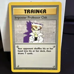 Pokemon Card Imposter Professor Oak Base Set Rare 73/102 - LP - Image 1