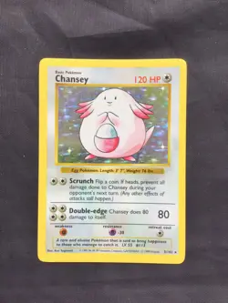 Pokemon Cards: Base Set Shadowless Rare Holo: Chansey 3/102 - Image 1