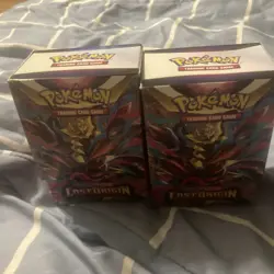 2 Pokemon Sword And Shield Lost Origin Pre-release Opened Boxes With Cards - Image 1