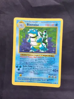Pokemon Cards: Base Set Shadowless Rare Holo: Blastoise 2/102 - Image 1