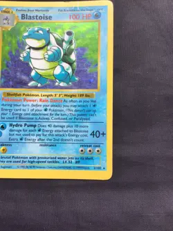 Pokemon Cards: Base Set Shadowless Rare Holo: Blastoise 2/102 - Image 5