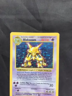 Pokemon Cards: Base Set Shadowless Rare Holo: Alakazam 1/102 - Image 2