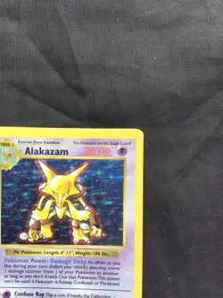 Pokemon Cards: Base Set Shadowless Rare Holo: Alakazam 1/102 - Image 4