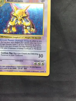 Pokemon Cards: Base Set Shadowless Rare Holo: Alakazam 1/102 - Image 5