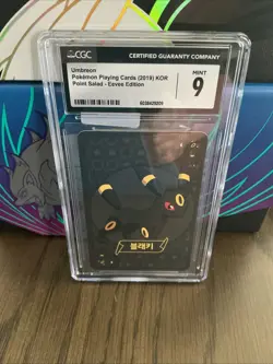 2019 Pokemon Korean Playing Cards | Point Salad Eevee Edition | Umbreon CGC 9 - Image 1