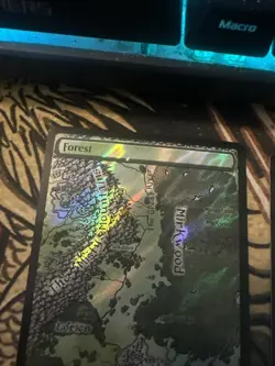 Mtg Magic LoTR Surge Foil 5x Basic Land Misprint Error Missing Ink Card Lot - Image 2