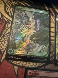 Mtg Magic LoTR Surge Foil 5x Basic Land Misprint Error Missing Ink Card Lot - Image 3