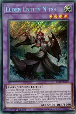 RA01-EN026 ELDER ENTITY N'TSS SECRET RARE 1ST EDITION YuGiOh CARD - Image 1