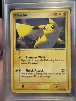2006 Pokemon EX Holon Phantoms PIKACHU Card #78 PSA 8 - Image 3