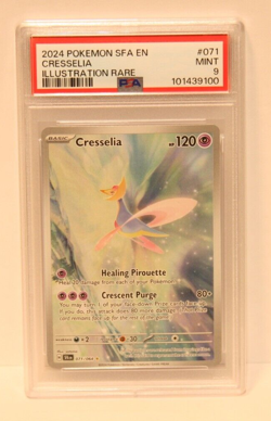 Psa 9 Cresselia 71 2024 Shrouded Fable Illustration Rare Pokemon Card - Image 1