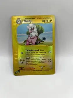 Flaaffy 47/147 Reverse Holo Pokemon Card Aquapolis damaged back see pics - Image 1