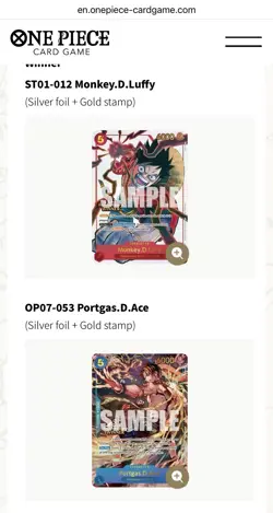 One Piece Card Game 3rd Anniversary Release Event Winner Pack Sealed - Image 5