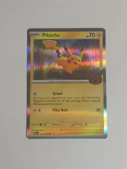 Pokemon Card PIKACHU 062/193 Trick or Trade 2023 with Halloween Stamp Holo - Image 1