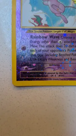 Pokemon TCG Southern Islands Mew Reverse Holo Card 1/18 - Image 4