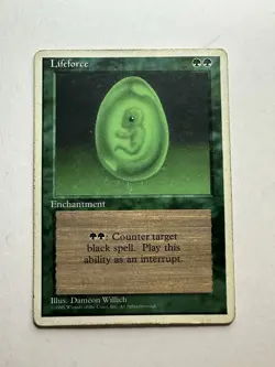 MTG Lifeforce MP 4th Edition Magic The Gathering Mtg - Image 1