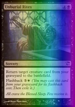 Magic the Gathering MTG Unburial Rites (122) Innistrad LP FOIL - Image 1