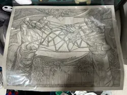 Magic the Gathering Original Art Worldly Tutor. Mtg Original Sketch ~14x20” - Image 2