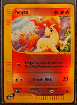 NM (Reverse Holo) Pokemon PONYTA Card EXPEDITION Base Set 126/165 Common Foil - Image 1