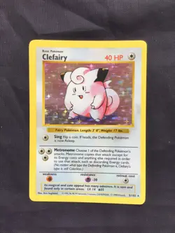 Pokemon Cards: Base Set Shadowless Rare Holo: Clefairy 5/102 - Image 1