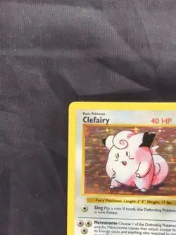 Pokemon Cards: Base Set Shadowless Rare Holo: Clefairy 5/102 - Image 3