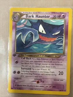Pokemon Dark Haunter TCG Card Neo Destiny 36/105 Regular First Edition - Image 1