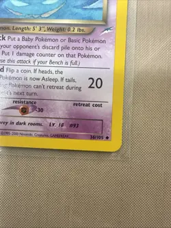 Pokemon Dark Haunter TCG Card Neo Destiny 36/105 Regular First Edition - Image 4