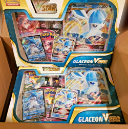 POKEMON TCG GLACEON & LEAFEON V STAR Special Collection Boxes - Lot of 4 - Image 1