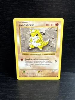 Sandshrew 62/102 Base Set Pokemon Card TCG SHADOWLESS Read Description - Image 1
