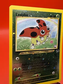 Ledyba 7/18 Pokemon Reverse Holo Southern Islands LP/NM swirl - Image 3