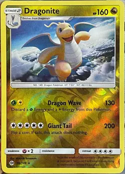 Dragonite Reverse Holo Rare - 96/149 - Sun & Moon Base Pokemon 2017 - Image 1