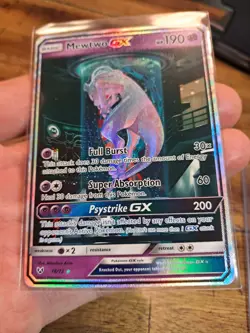 Pokemon TCG Mewtwo GX Shining Legends Secret Rare 78/73 Holo Full Art NM - Image 5