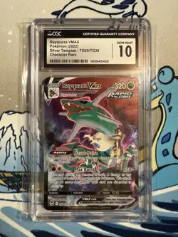 CGC 10 Rayquaza VMAX TG20/TG30 Silver Tempest Trainer Gallery Pokemon - Image 1