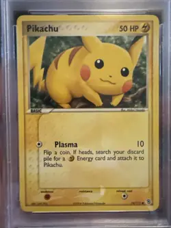 2004 POKEMON EX FIRE RED & LEAF GREEN #74 PIKACHU PSA 8 - Image 3