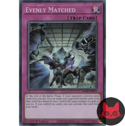 Yugioh Evenly Matched RA01-EN074 Super Rare 1st Edition NM - Image 1