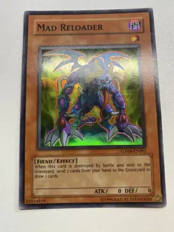 Yugioh Mad Reloader Super Rare Unlimited GX04-EN001 HP - Image 1