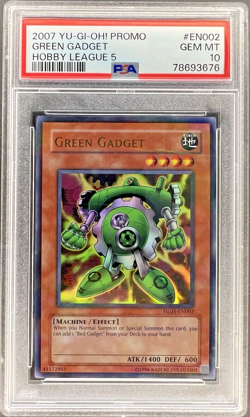 2007 Yugioh Green Gadget Hobby League 5 HL05-EN002 PSA 10 GEM MINT - Image 1