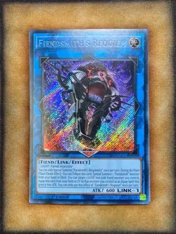 Yugioh Fiendsmith's Requiem INFO-EN046 Secret Rare 1st Ed LP - Image 1